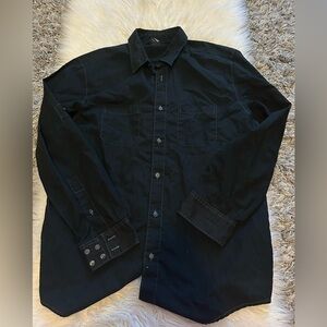 Black Button-Down Shirt